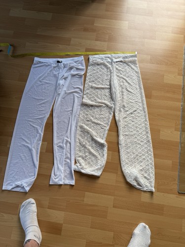 Gay Le Home-Oants Lang Weiß Nylon Durchsichtig Größe S Neu Top Zustand Sexy Hamm - Bild 1 von 9