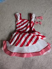 Dance Costume. Red And White Candy Can, Barber Shop Pole For 5 Or 6 Year Old