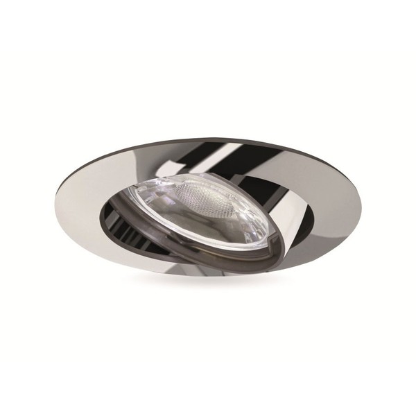 MüLler-Licht Led Ebl Einbauleuchte Chrom Schwenkbar 5W Glas GU10 Warmweiß 2700K-image