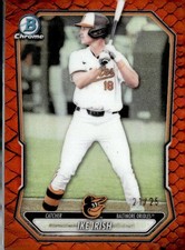 2026 Bowman #BCP-68 Ike Irish Chrome Prospects Reptilian Orange Refractor #/25