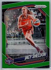 2025 Panini Prizm WNBA JACY SHELDON Green Prizm #113 Mystics Sky