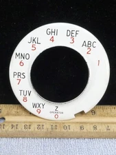 VINTAGE AE Automatic Electric Telephone Porcelain Dial Plate Z Operator !