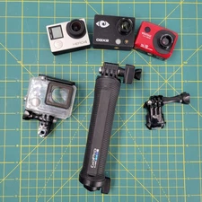 GoPro HERO4, CGX2 Cyclops, Vivitar 786HD, Action Camera with Gopro Case & Tripod
