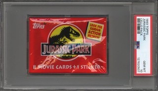 1993 Topps Jurassic Park Cello Pack PSA 10 Gem Mint! Low pop wow
