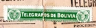 BOLIVIA  large     telegraph stamp used ,  RARE