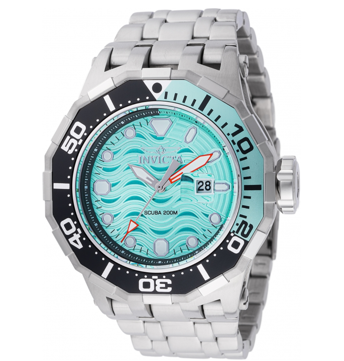 Invicta Pro Diver Scuba Wave 200M Men's 52mm Deep Sea Teal Quartz