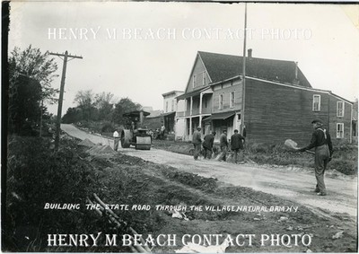 1900s Photo Natural Dam New York Building Road Henry M Beach 5x7 Contact Print