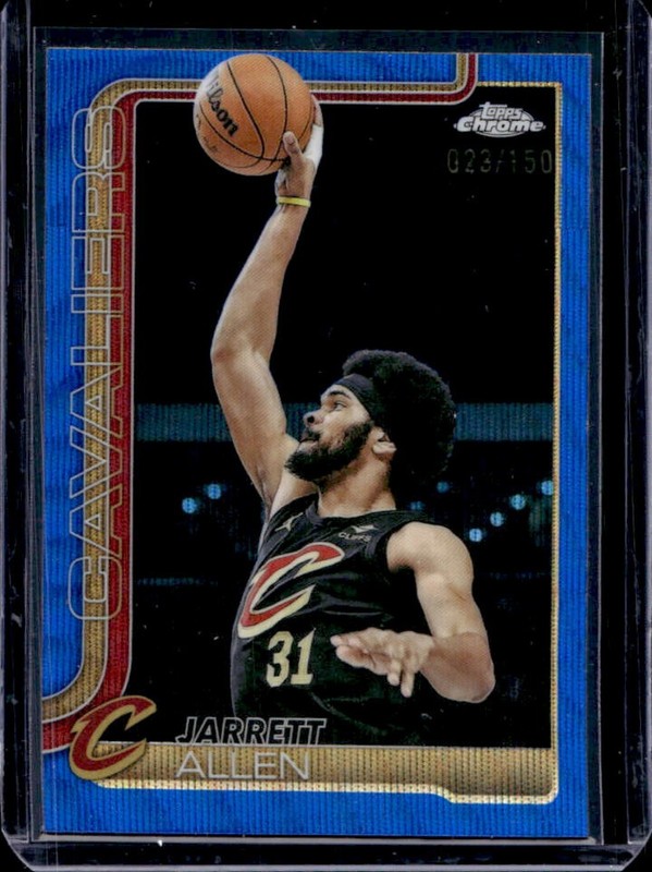 2025-26 Topps Chrome Jarrett Allen Blue Wave Refractor #/150 Cavaliers