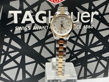 TAG HEUER CARRERA DIAMOND MOP 18K GOLD & SS LADIES SWISS AUTOMATIC WATCH WV2450