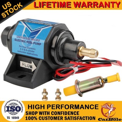 12V Universal Electric Fuel Pump Gas Diesel High Pressure 5-9 PSI E8012S Trucks