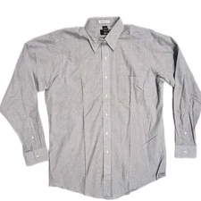 Ferrell Reed Men Dress Shirt Blue Striped Sz 15.5 /35 Made in USA All Cotton NEW