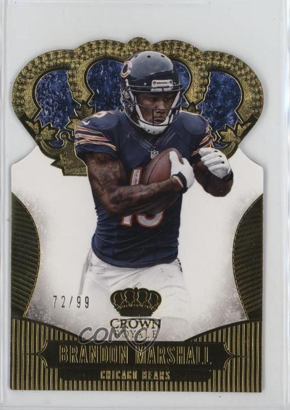 2013 Panini Crown Royale Gold Die-Cut Crown /99 Brandon Marshall #15 16nb