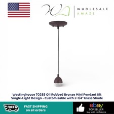 Westinghouse 70285 Oil Rubbed Bronze Mini Pendant Kit Single-Light Design