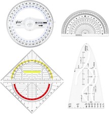 5 St&uuml;ck Parabelschablone Geometrie Set, Transparent Parabelschablone Mathe