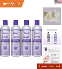 Silver Brightening Purple Shampoo Set of 4 - Radiant Care for Gray Blonde Hair