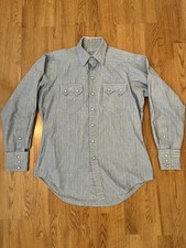 Vintage Rockmount Ranch Wear Diamond Pearl Snap Western Shirt Men M Tru-West USA