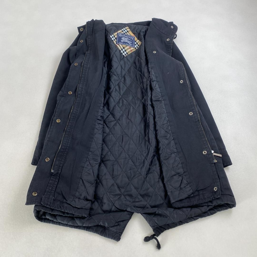 Burberry Jacket Quilted Lined Hose Button Black L