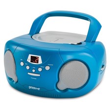 Groov-e Original Boombox Portable CD Player With Radio Blue - GVPS733BE