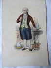 Coloured lithograph "Lavoisier" I. Boilly del, Delaistre sculptp.