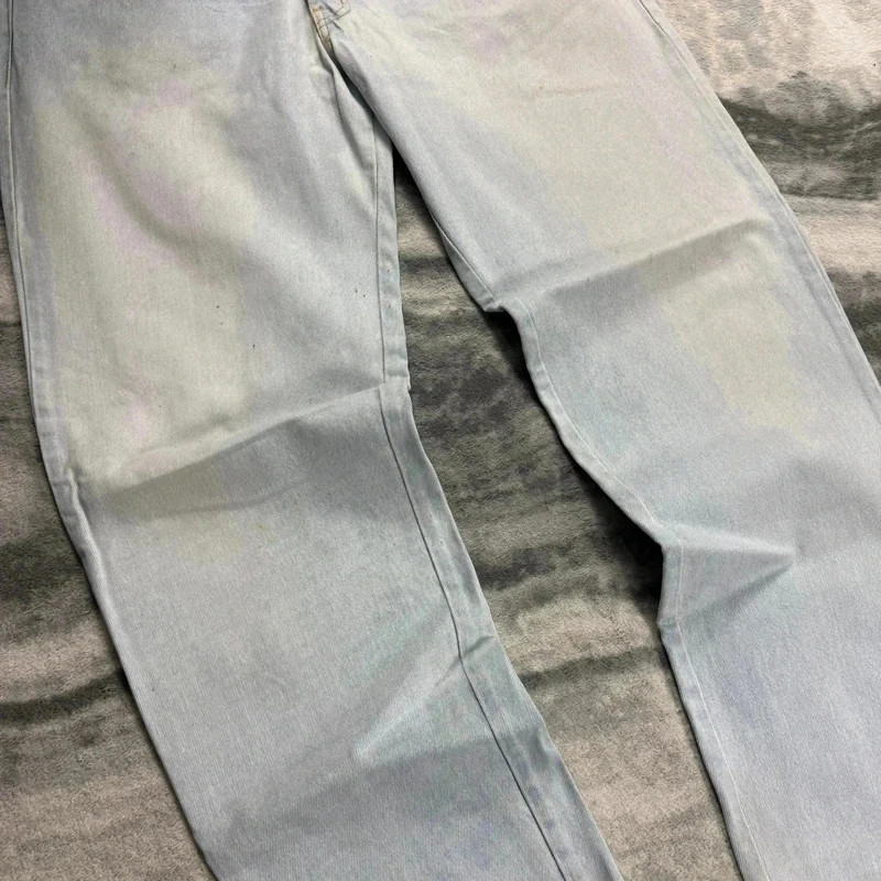 Vintage Clipper Casuals 1990s Straight Fit Light Wash Denim Jeans Size 36 image 10