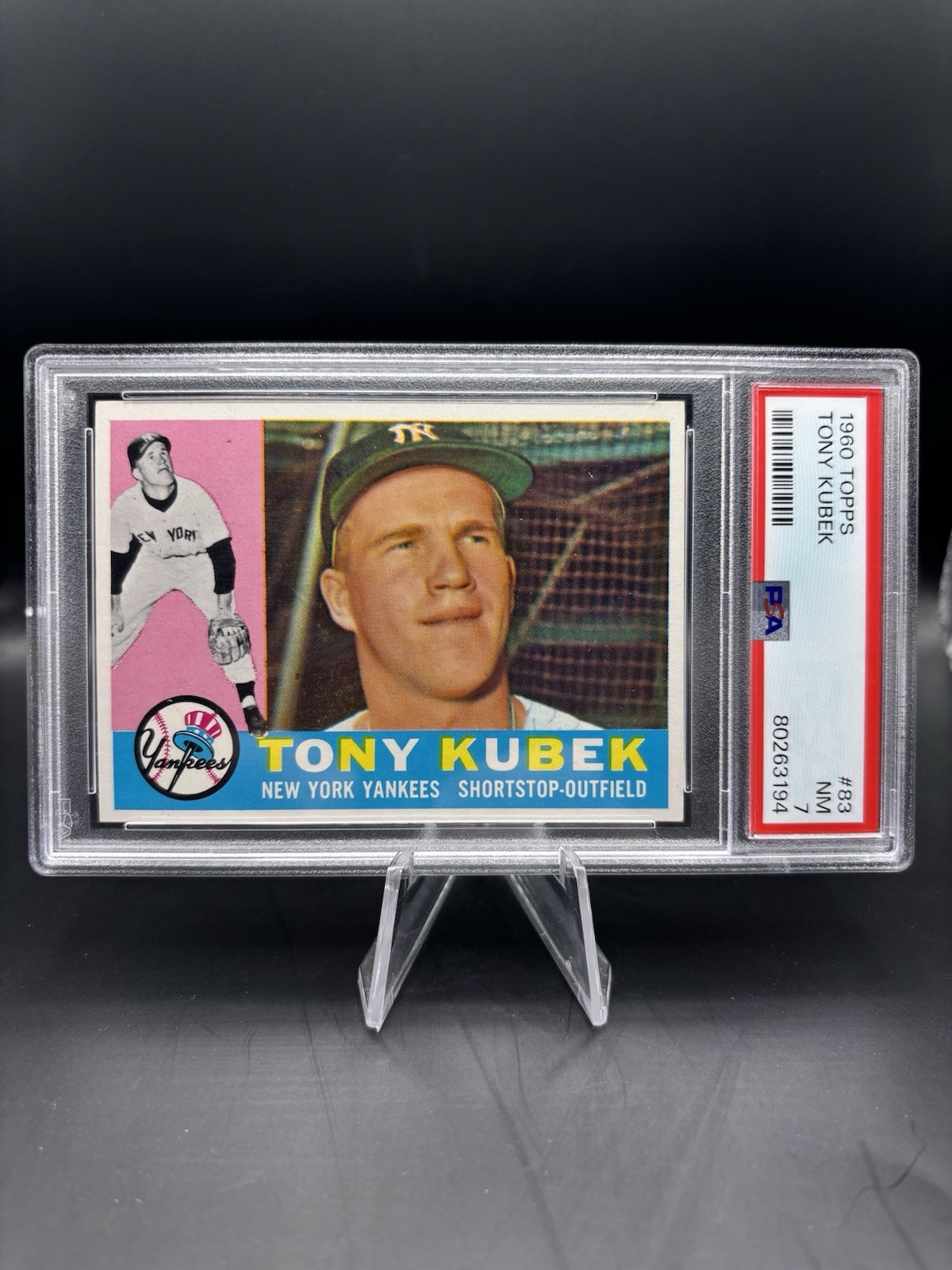 TONY KUBEK PSA 7 1960 TOPPS #83 YANKEES LEGEND
