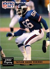 1991 Pro Set #336 Taylor Sacks Vikings