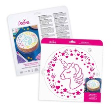 Stencil per torte Unicorno Ø25 cm Decora