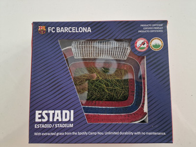 STADIUM WITH GRASS FROM THE LAST PITCH AT SPOTIFY CAMP NOU STADIUM BARCELONA