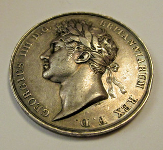 King George IV 1821 Sterling Silver Coronation Medal B Pistrucci Diameter 35mm !