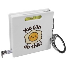 'You Can Do This with Cute Fried Egg' Keyring Tape Measure (KM00046505)