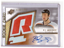 R.J. Umberger 2005-06 SPx Autograph Jersey Rookie Card #237 /1999