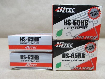 Four Hitec #HS-65HB Mighty Feather Servos w/Karbonite Gear