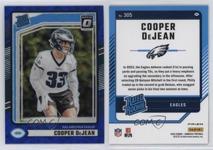 2024 Panini Donruss Rated Optic Preview Blue Scope Prizm Cooper DeJean Rookie RC
