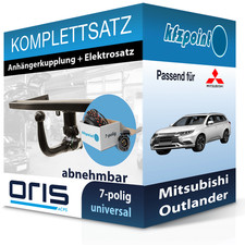 Für Mitsubishi Outlander 10- ORIS Anhängerkupplung abnehmbar + 7polig E-Satz AHK