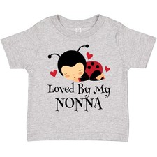 Inktastic Loved By My Nonna Grandchild Toddler T-Shirt From Granddaughter Childs