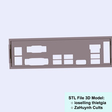 Asus B85M-G IO Backplate, 3D Printed Shield