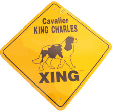 Cavalier King Charles Dog Aluminum Xing Sign   Crossing
