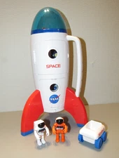 Astro Venture Rocket NASA SPACESHIP Shuttle Light & Sound w/ Rover, 2 Astronauts