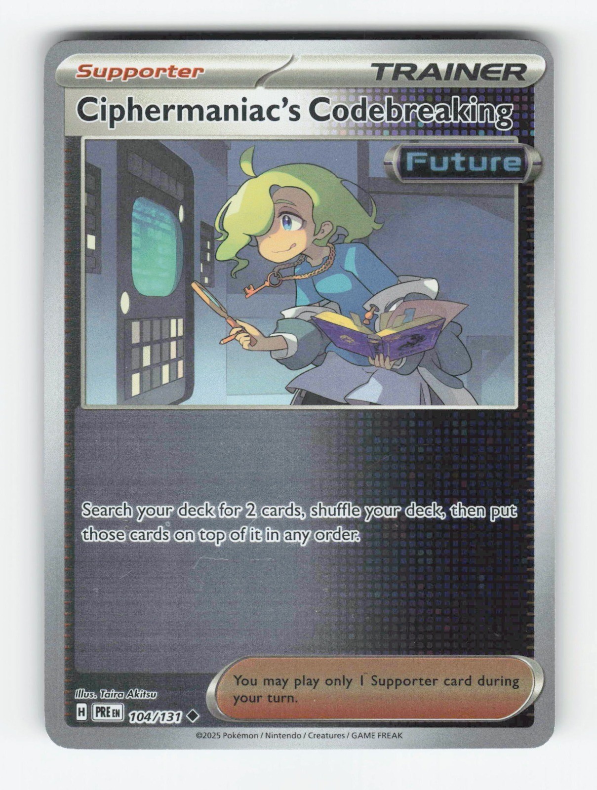 Ciphermaniac's Codebreaking Reverse Holo Uncommon Prismatic Evolutions 104/131LP