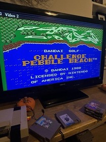 3-Nintendo NES Sports Games(JACK NICKLAUS GOLF, BANDAI GOLF & Football) Works