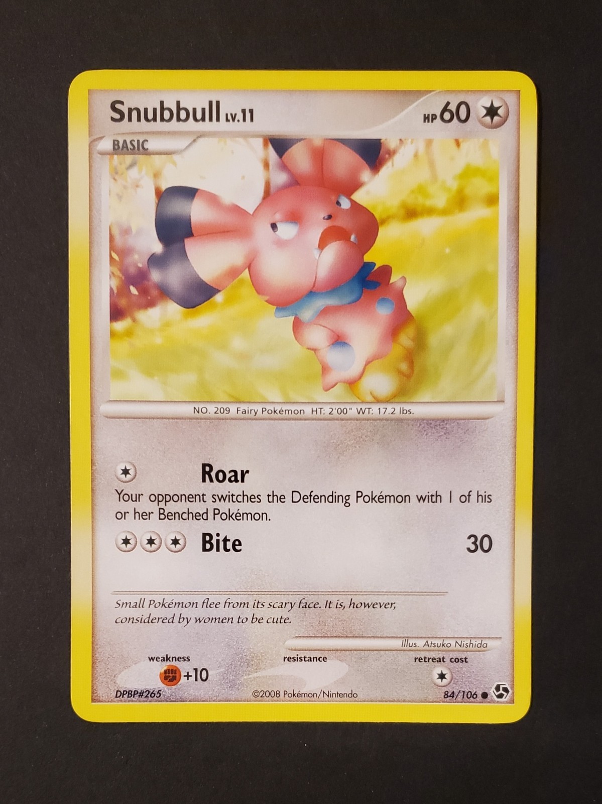 Snubbull 84/106 Pokémon Card 2008 Pokemon NM Near Mint