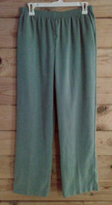 Alfred Dunner Elastic Waist Pants Mint Green Women  s Size 12