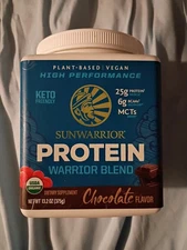 Sunwarrior Protein Powder Chocolate Plant Based Vegan Warrior Blend 