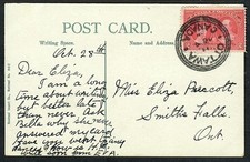 Canada 1908(?) Postcard w/ Ottawa ORB Cancel #3-01 on 2¢ Quebec Tercentenary