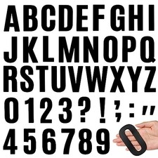 32 Sheets Letter and Number Stickers Self Adhesive Vinyl Letters 4 Inch Black