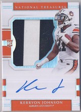 2018 PANINI NATIONAL TREASURES COLLEGIATE KERRYON JOHNSON AUTO RC 6/25 #130