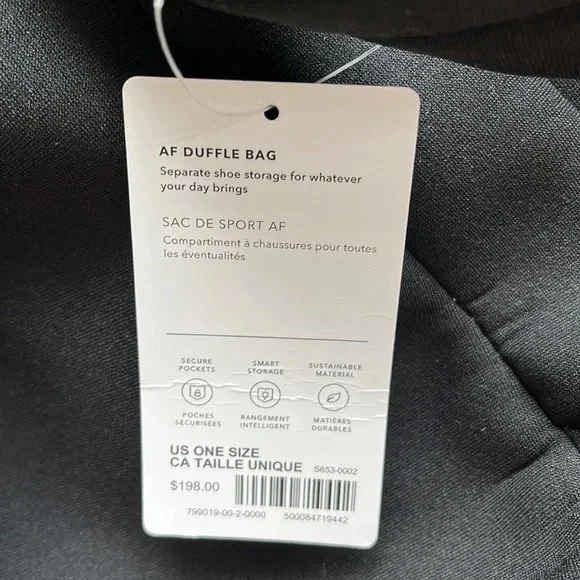 Bolso de Lona Athleta Allyson Felix - Precioso Bolso de Gimnasio - NUEVO sin etiquetas Foto 3 de 3