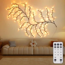 Enchanted Willow Vine Lights, 7.5Ft 144 LEDs Vines for Home Decor with Remote...