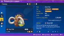 Pokemon Scarlet and Violet PSV - Shiny 6IV Great Tusk