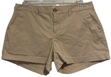 Old Navy Womens Chino Shorts Beige Slash Pockets Stretch Size 6 Casual Summer